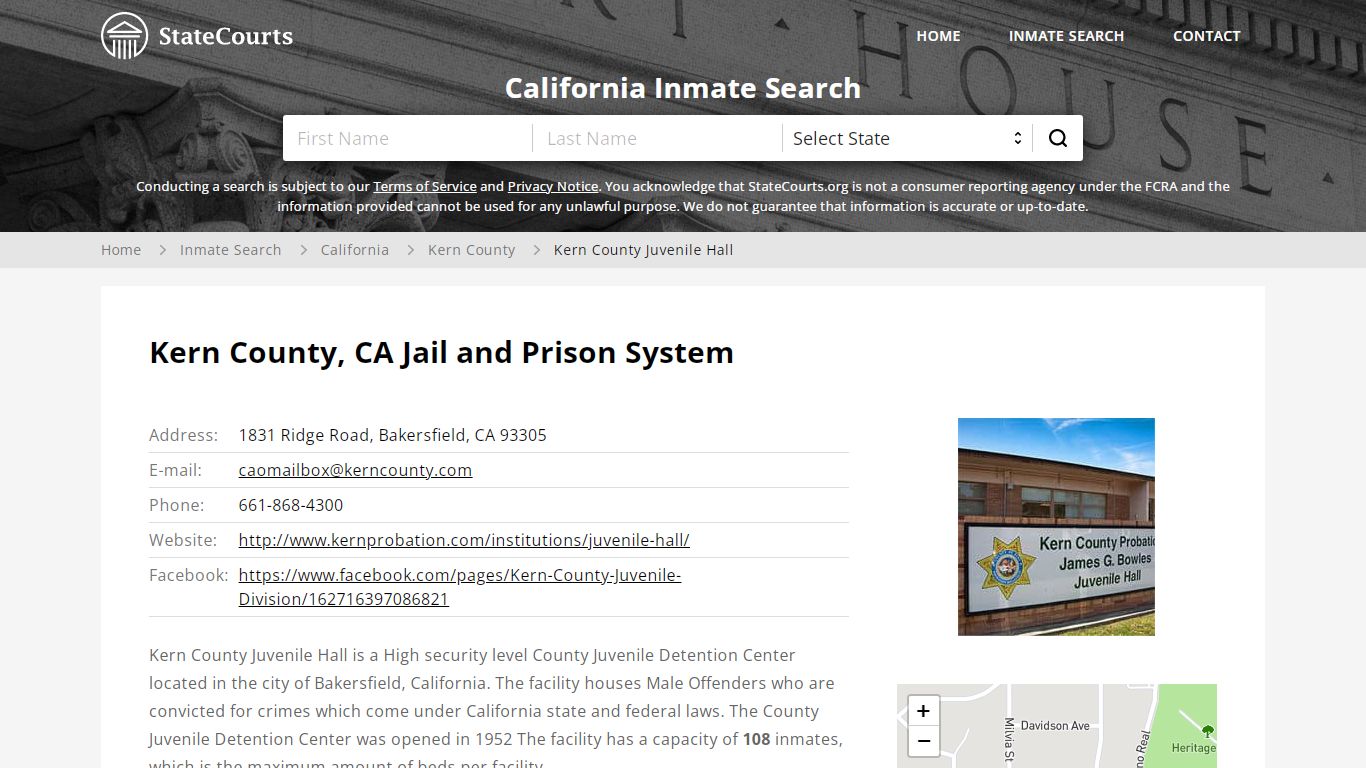 Kern County Juvenile Hall Inmate Records Search ...